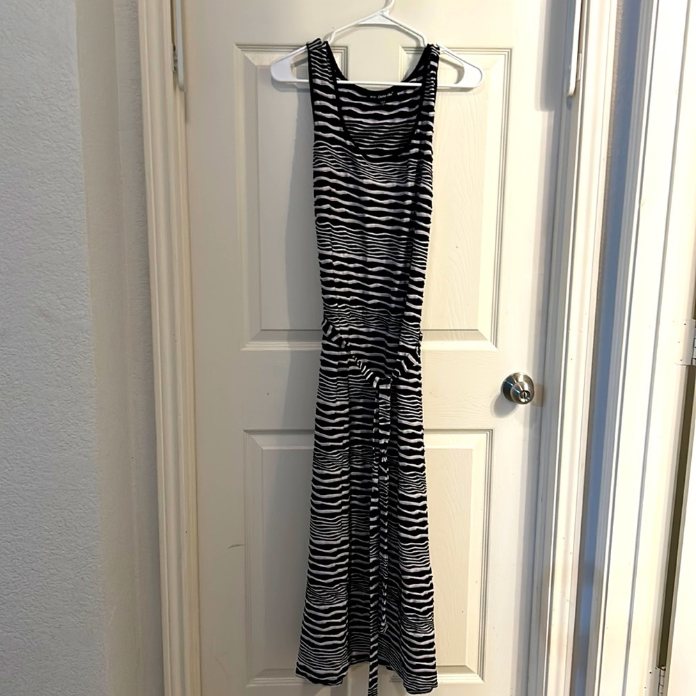 Mlle Gabrielle Maxi Dress 3X‎ Black and White Stripe